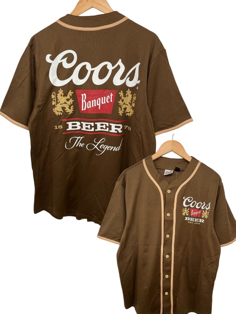 Coors Banquet Men’s Baseball Jersey Medium NWT